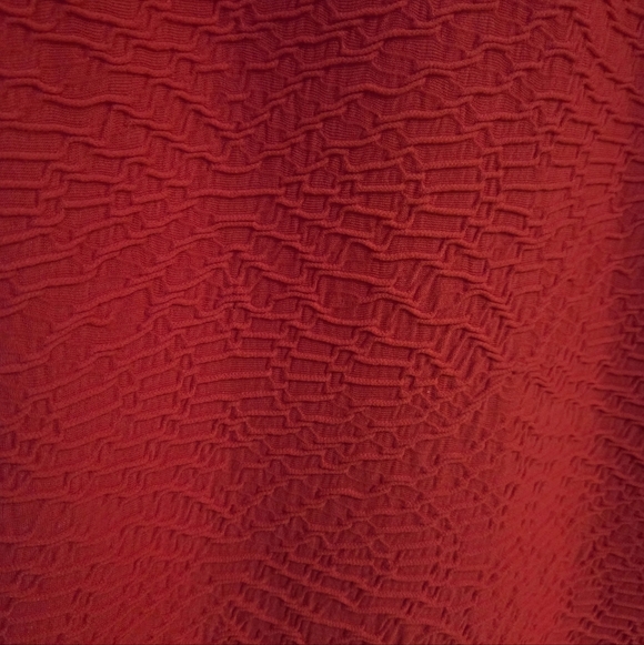 Calvin Klein - NEW Vibrant Coral Geometric Textured Mini Dress. Great For Summer - Picture 3 of 8